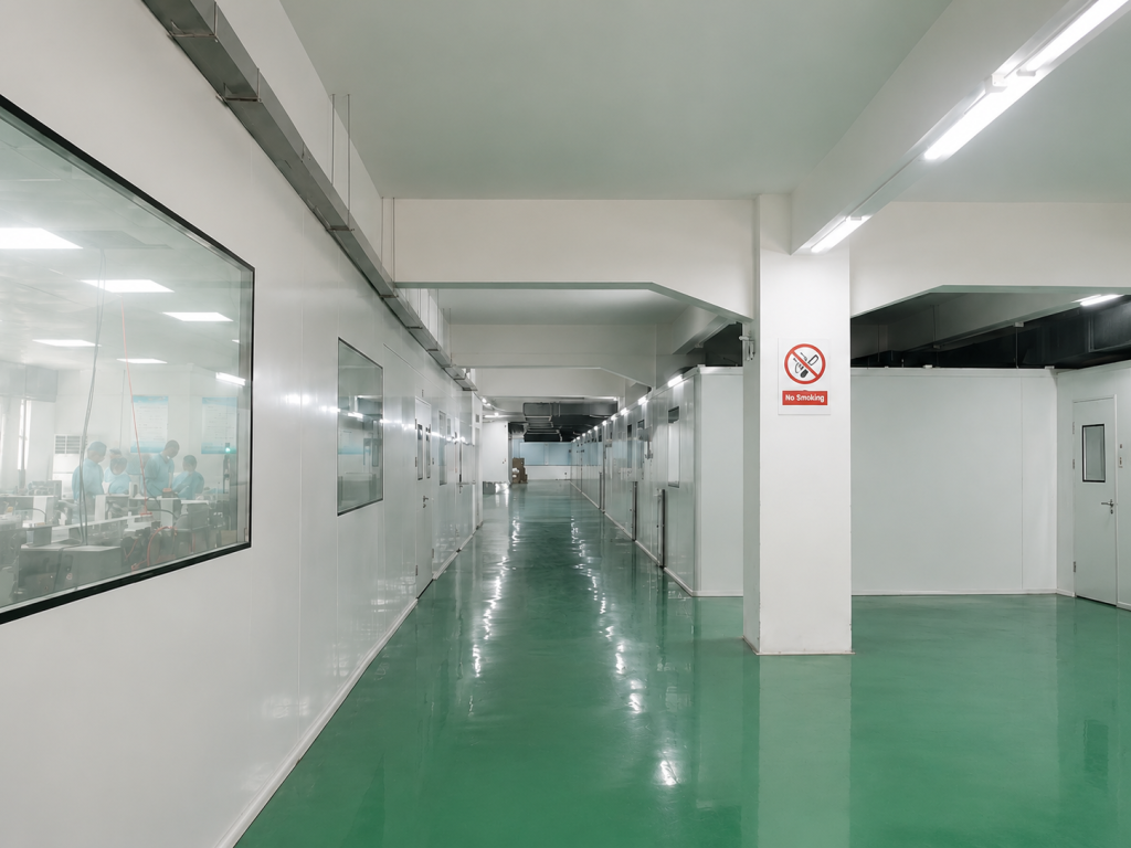 Flaxivo production facility corridor