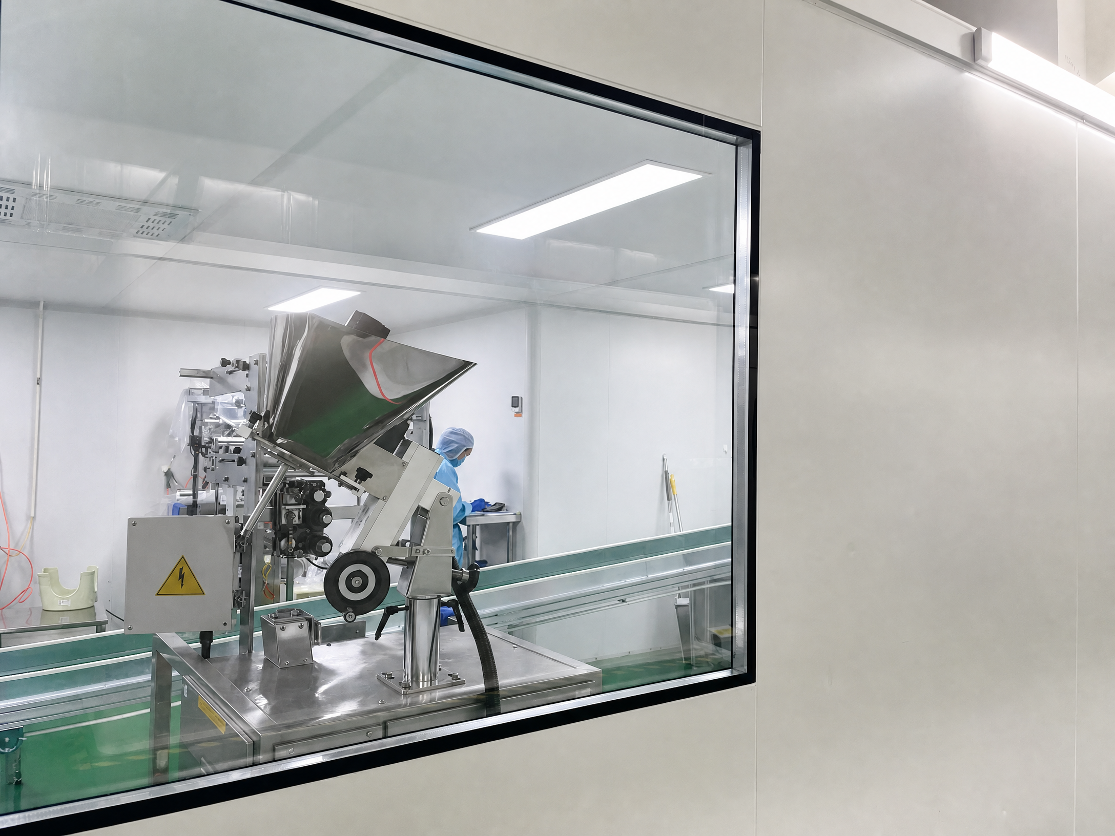 Processing equipment viewed from Flaxivo production corridor